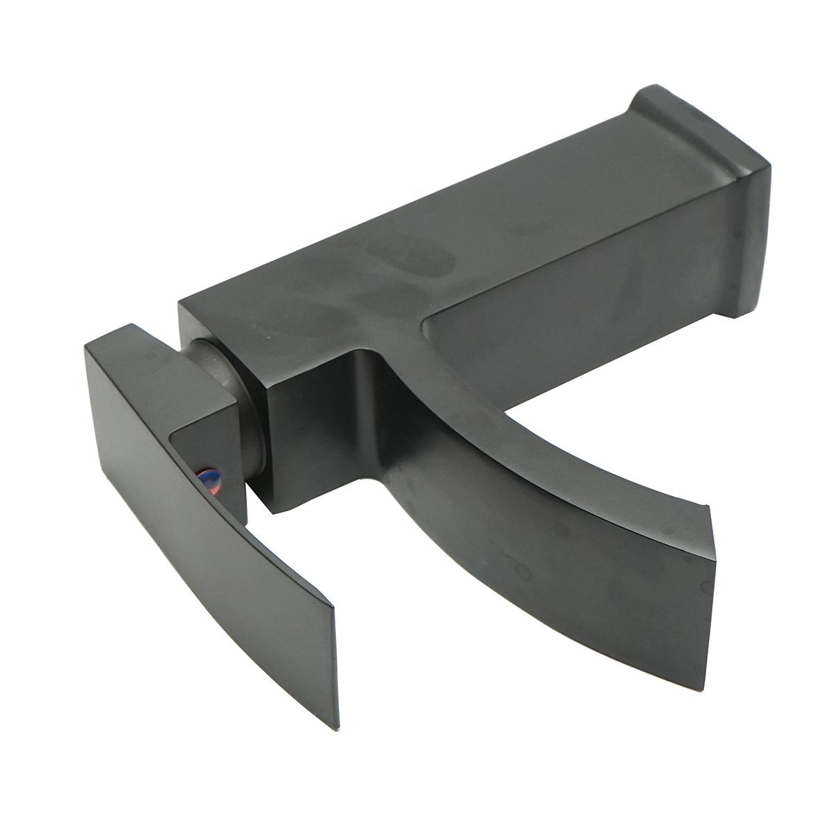 Baterie lavoar tip cascada, monocomanda, finisaj negru mat, material aliaj zinc, accesorii incluse